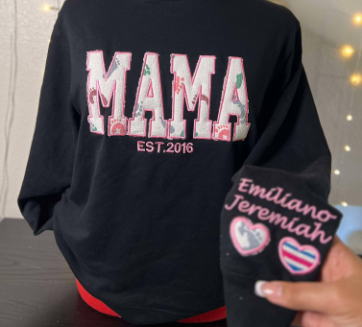 Embroidered Crewneck Sweatshirt + Hospital Blanket
