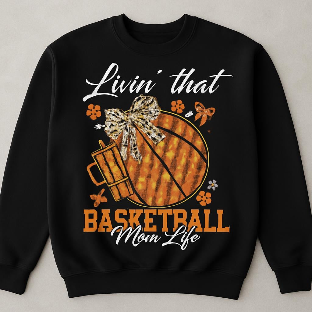 Dtf Printed Basketball Sweatshirts| Fall Themed