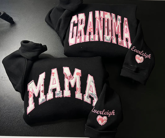 Embroidered Sweatshirt Bundle + Hospital Blanket